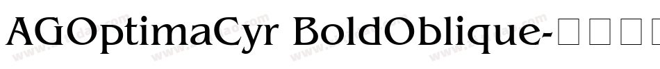 AGOptimaCyr BoldOblique字体转换